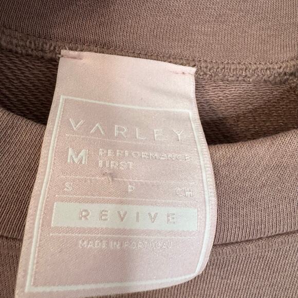 Varley Blush Manning Sweatshirt Double Zippered Pullover Casual Women's S - Picture 11 of 12